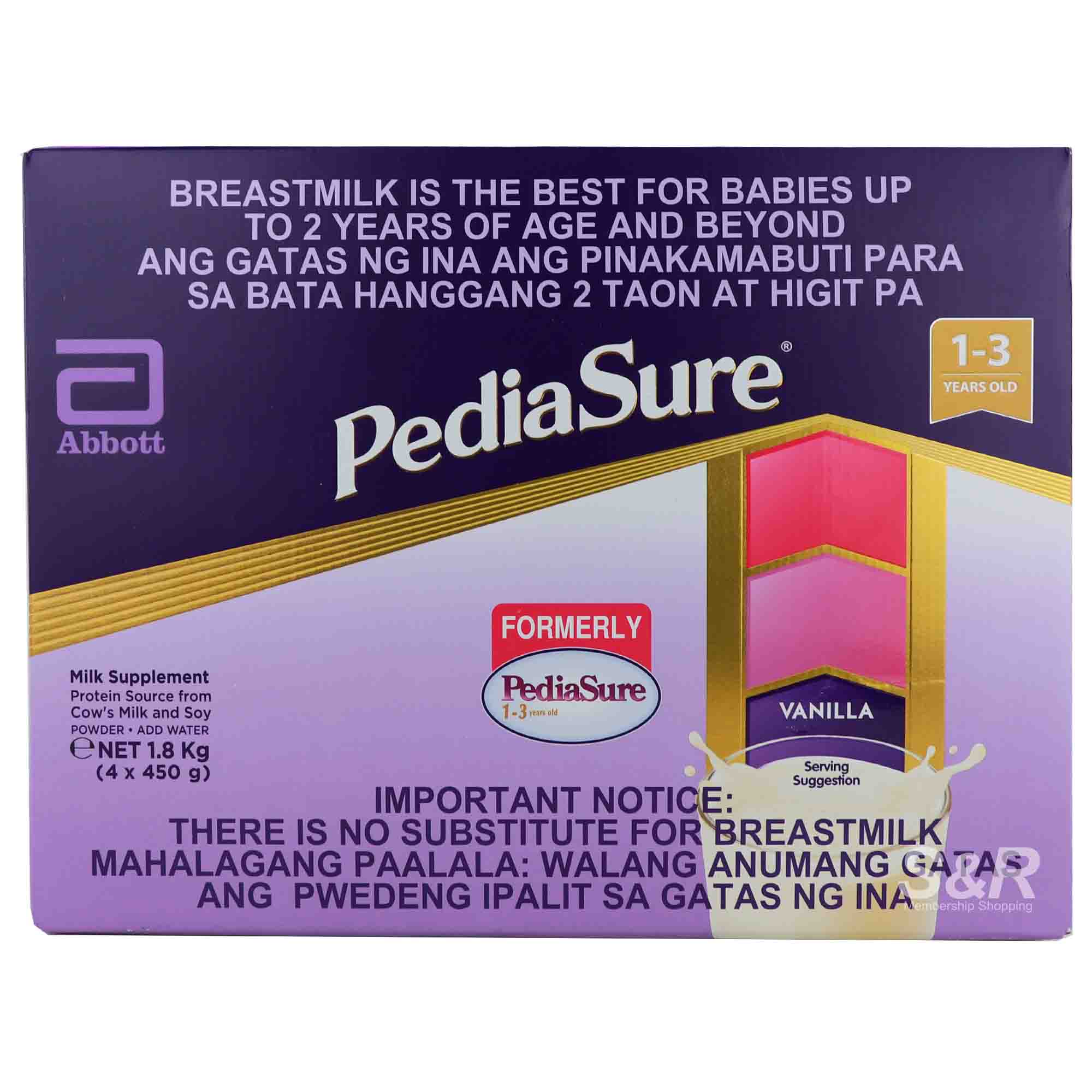 PediaSure Ages 1-3 Years Old Vanilla 1.8kg